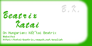 beatrix katai business card